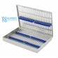 20 Pcs Instruments Sterilization Cassette Tray With Hinged Lids, Click Lock